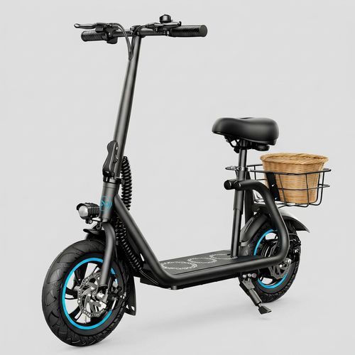 Awwscooter C1 Classic Black seated electric scooter